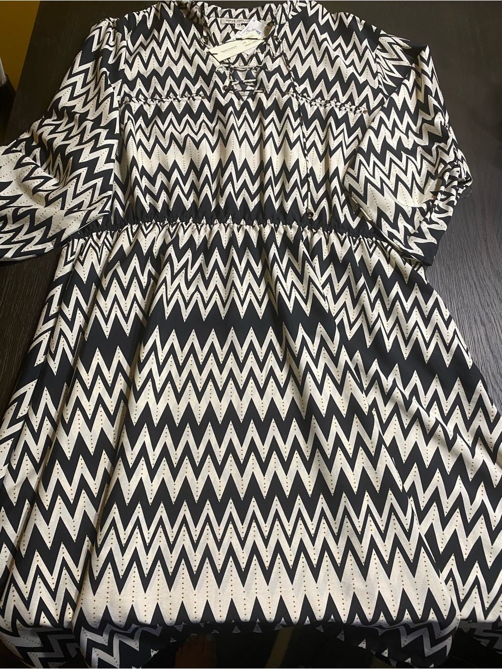 Black and White Zigzag  Dress